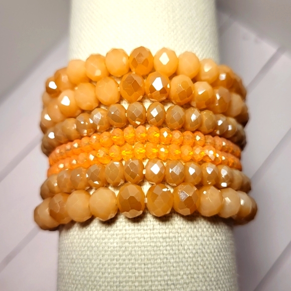 Riah Fashion Jewelry - RiahFashion 7 Lines Glass Bead Bracelet